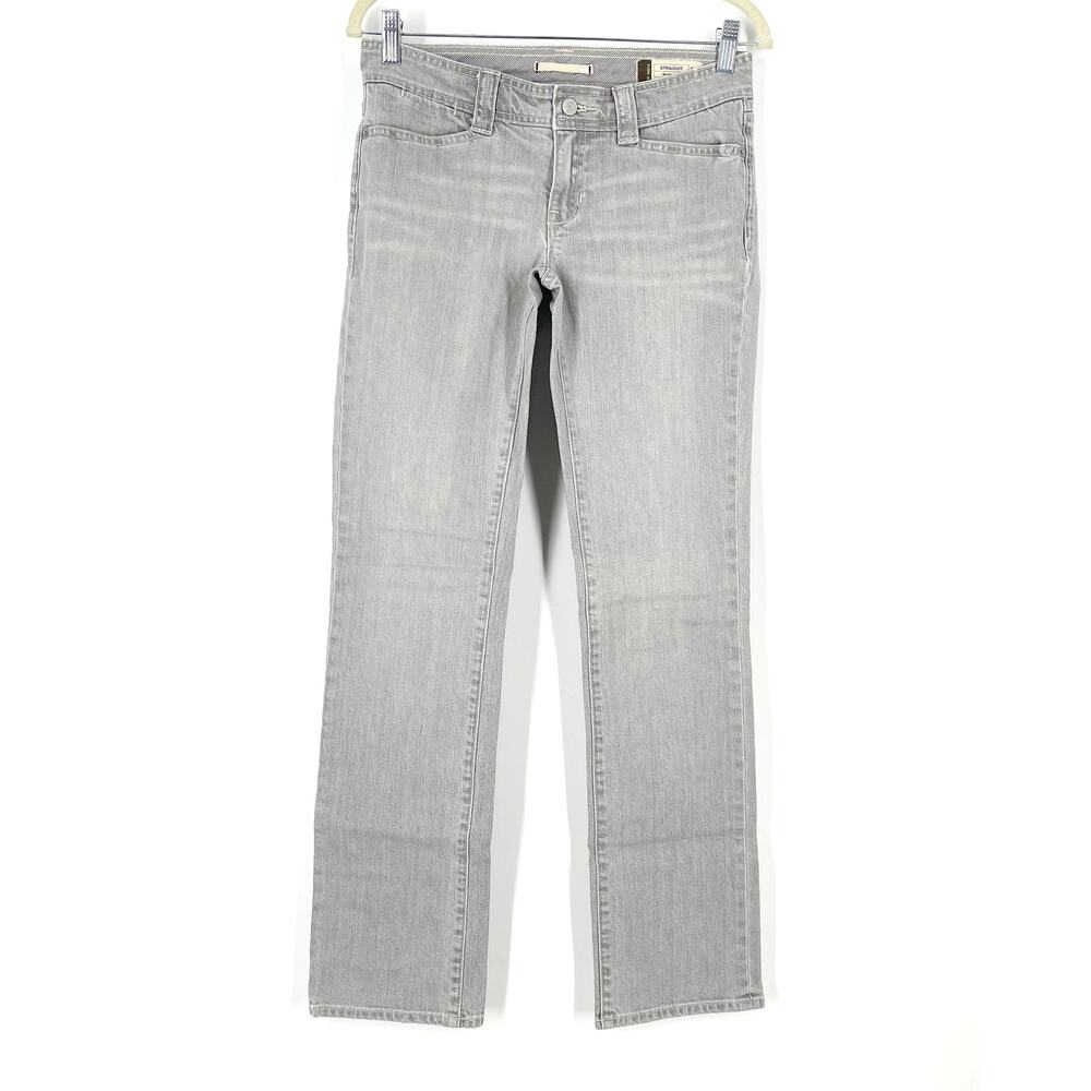 GAP‎ Straight Leg Gray Wash Stretch Denim Jeans Size 2 Low Rise